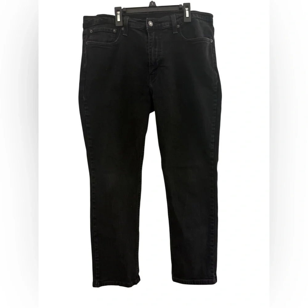 Levi's Men's Slim Straight Jeans in Black - Picture 2 of 13